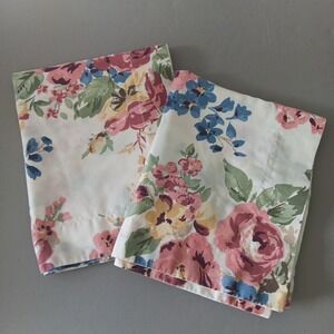 2 SPRINGS‎ Shams Pillowcases King Bedding Floral Botanical VTG Romantic Cottage